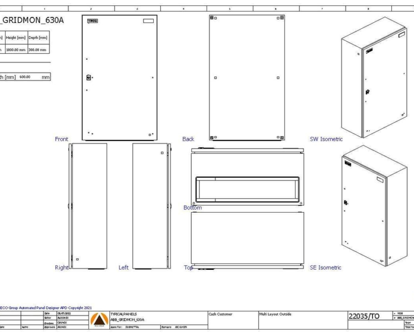 GRID MONITORING G99 Panel Incomer 6300A | Panels and Parts Shopping