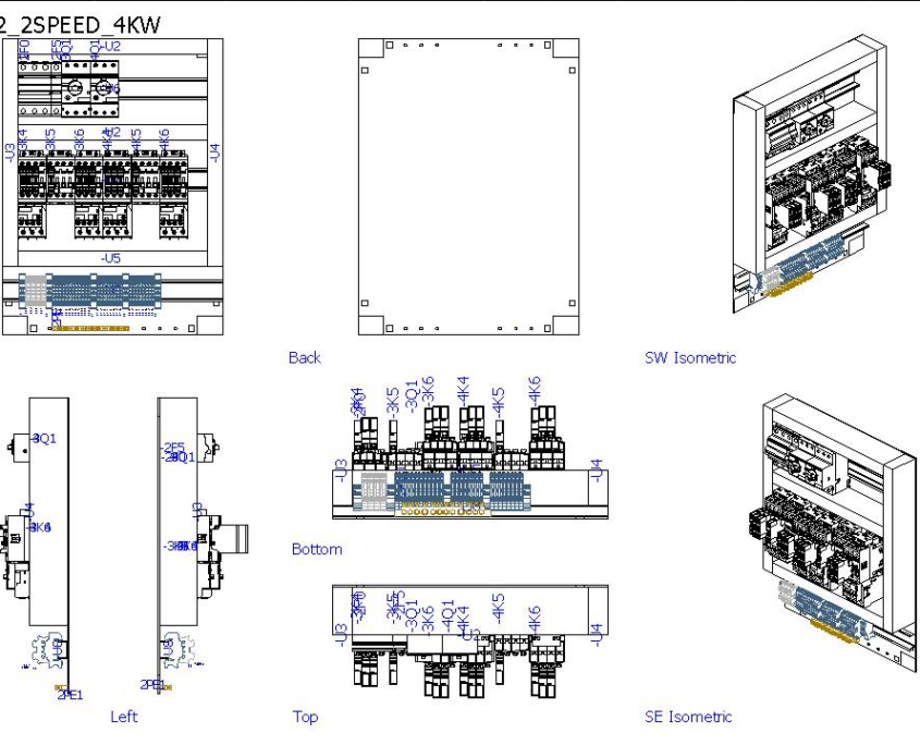Typical ABB Motor Control Center Panel Incomer 25A Outgoings 2x MCB ...