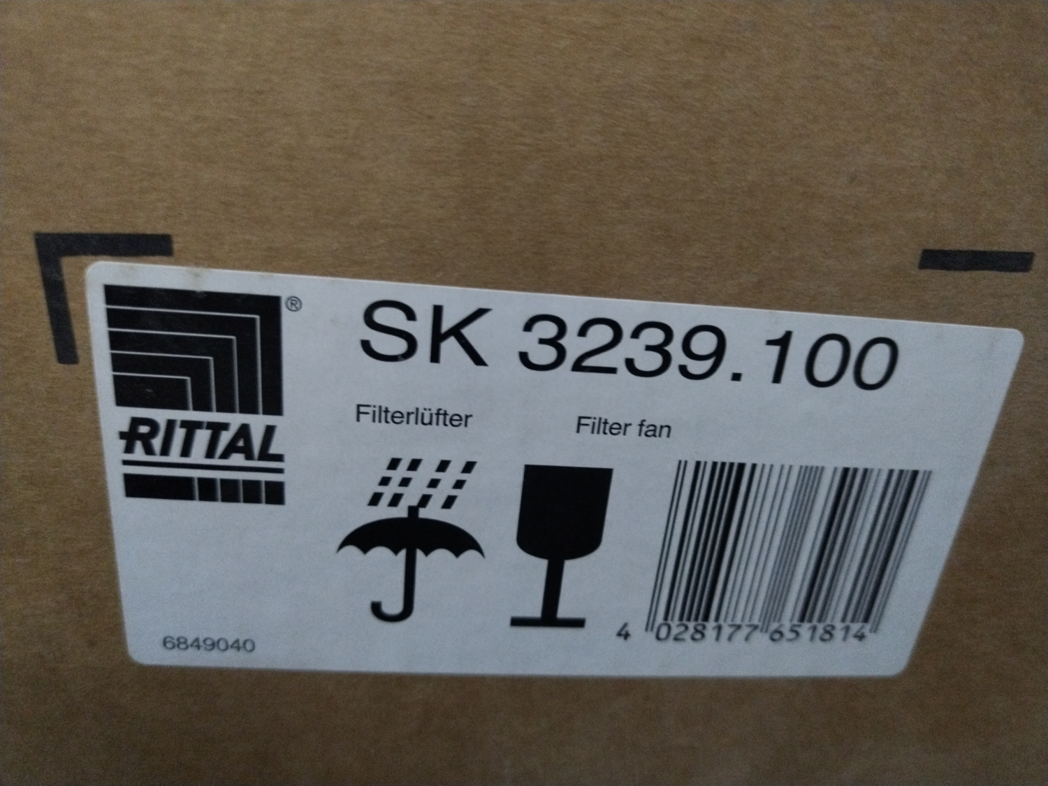 SK3239.100 RITTAL SK Fan-and-filter unit TopTherm, 100/115 m³/h, 230 V ...