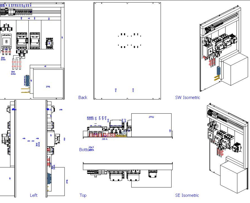 Typical ABB Motor Control Center Panel Incomer MCCB 400A AUTO ...