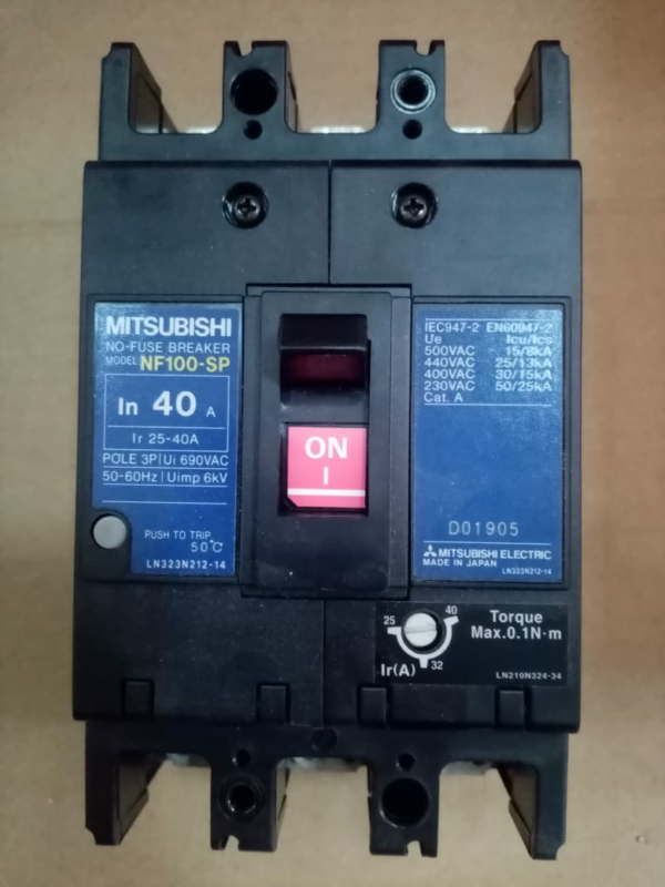 MITSUBISHI NF100-SP 40A 3 Pole - Image 3