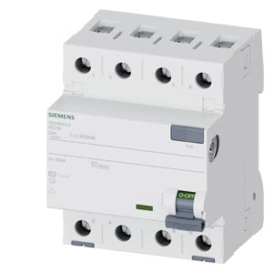 residual current operated circuit breaker, 4-pole, type AC