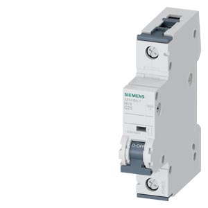 Miniature circuit breaker 230/400 V 10kA, 1-pole, C, 25A, D=7 cm