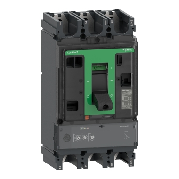 Circuit breaker ComPacT NSX400F, 36kA at 415VAC, MicroLogic 2.3 trip unit 400A, 3 poles 3d