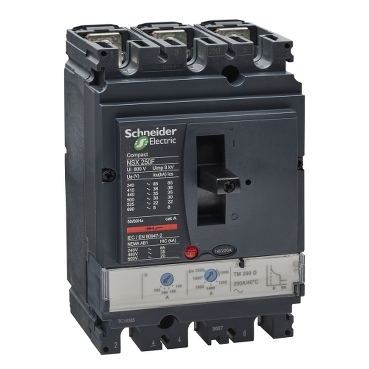 circuit breaker Compact NSX250F - TMD - 200 A - 3 poles 3d