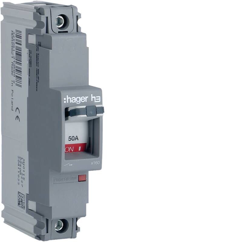 Moulded Case Circuit Breaker h3 x160 TM FIX 1P1D 50A 18kA CTC