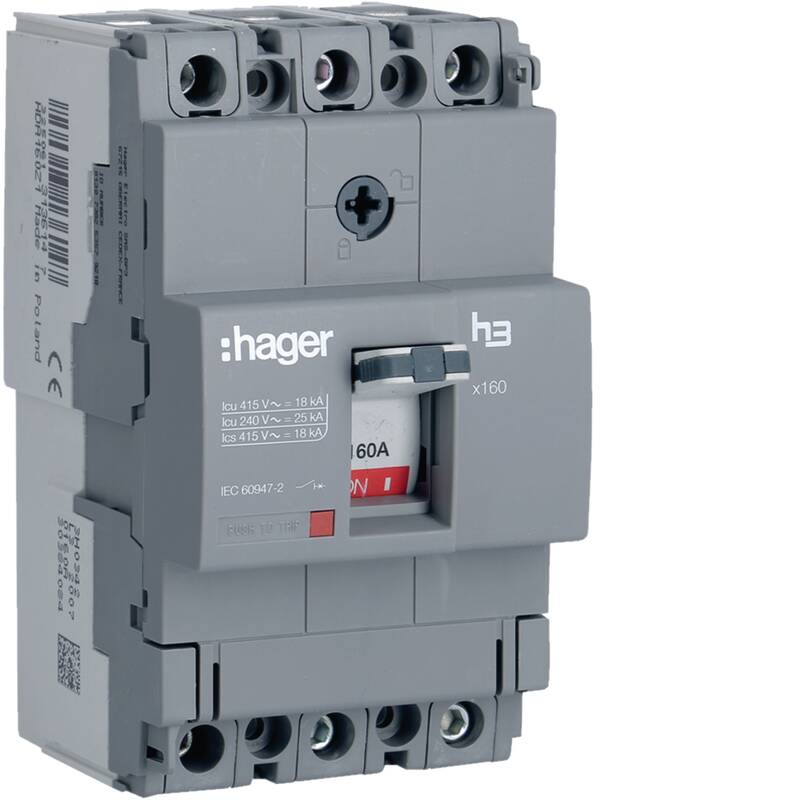Moulded Case Circuit Breaker X160 3P 18kA 160A