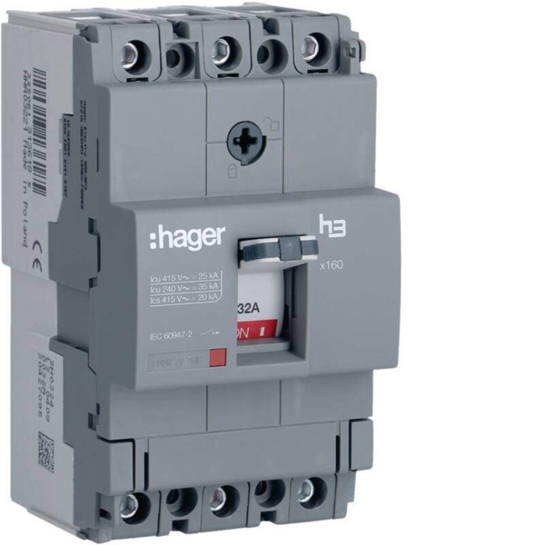 Moulded Case Circuit Breaker h3 x160 TM FIX 3P3D 32A 25kA CTC - Panels ...
