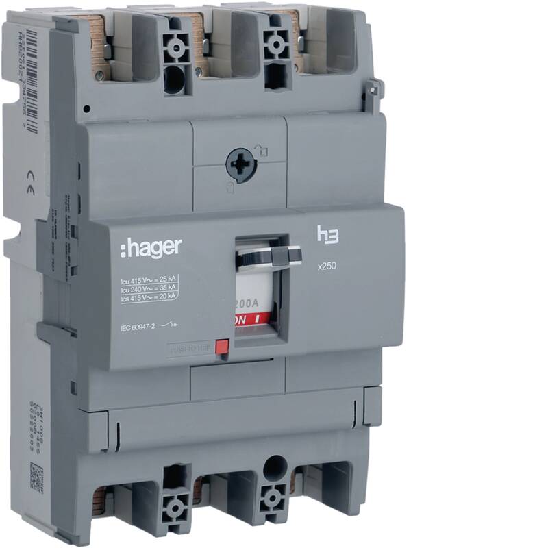 Moulded Case Circuit Breaker X250 3P 25kA 200A TM