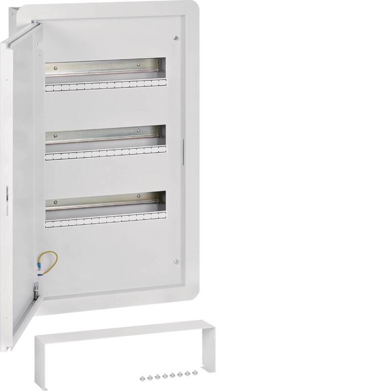 125A TPN Extension box, invicta, 48 Module with Din Rail, depth120mmm, flush