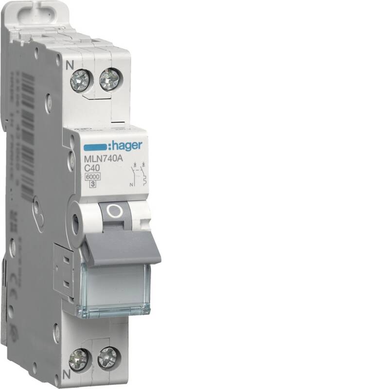 MCB 1P+N 6kA C-40A 1M