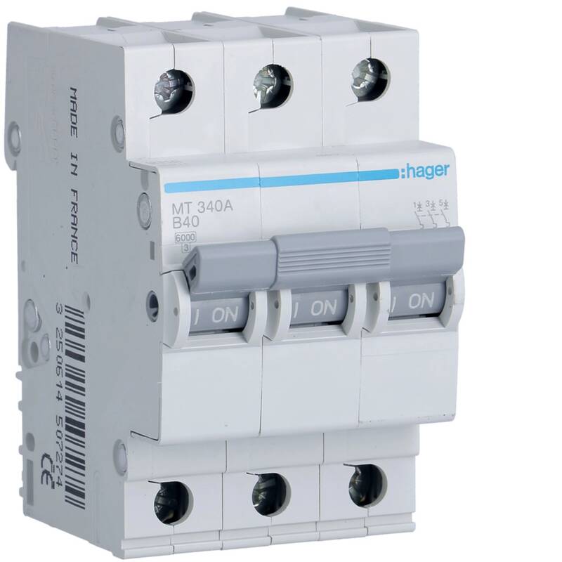 MCB 3P 6kA B-40A 3M