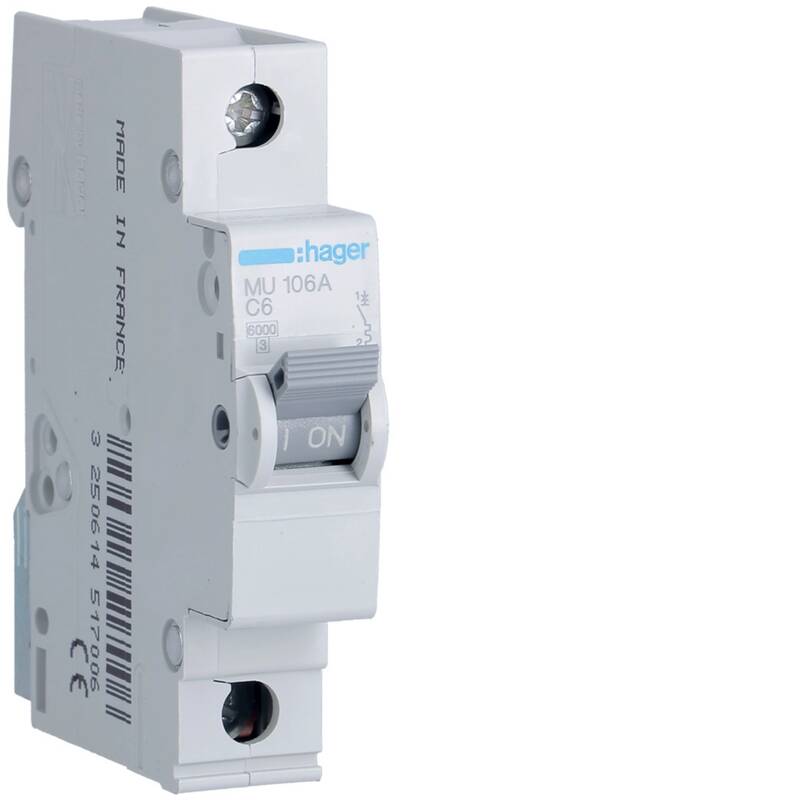 MCB 1P 6kA C-6A 1M