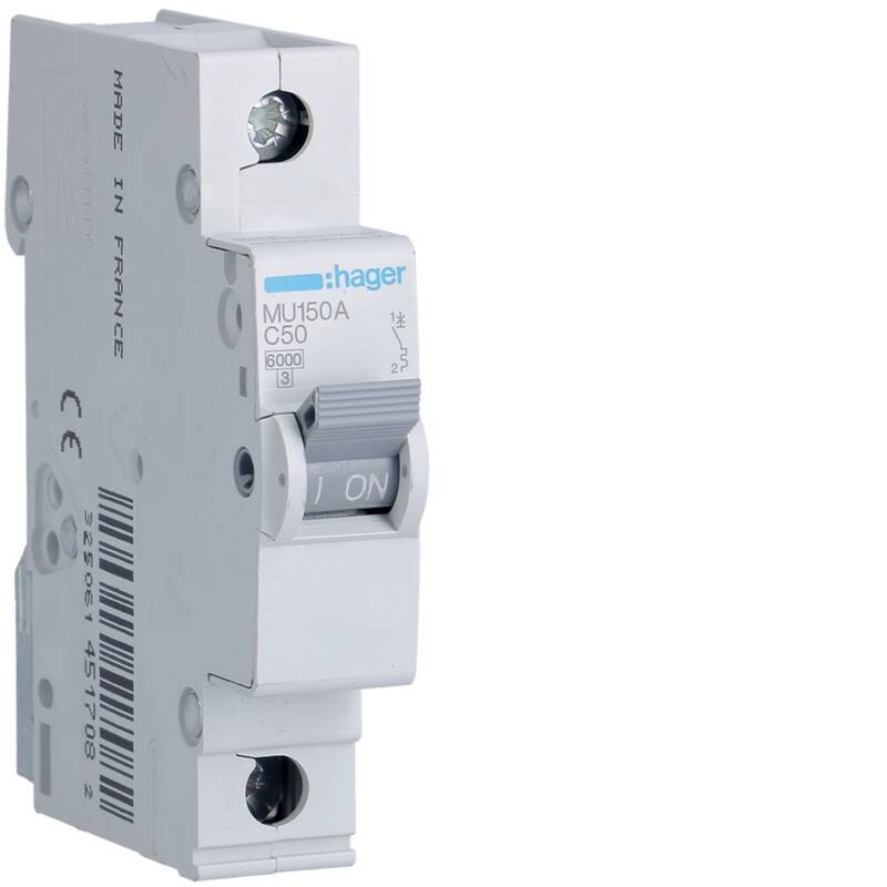 MCB 1P 6kA C-50A 1M