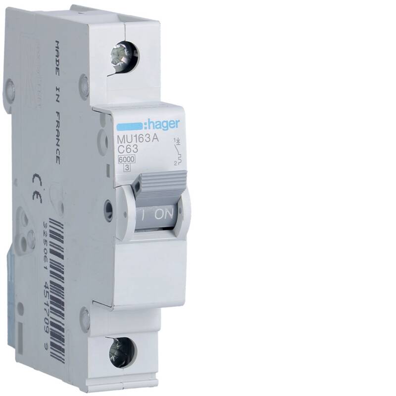 MCB 1P 6kA C-63A 1M