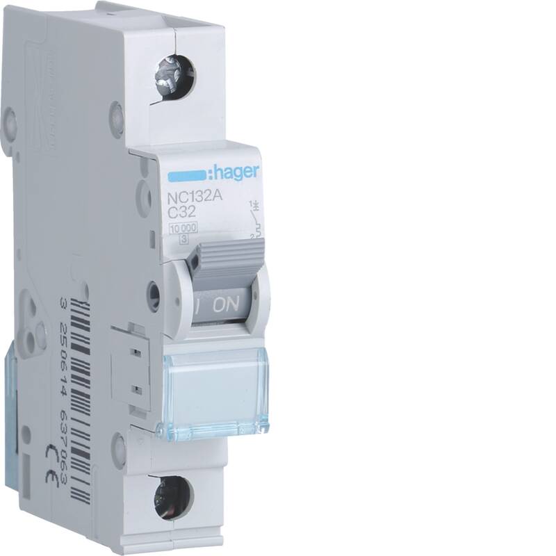 MCB 1P 10kA C-32A 1M