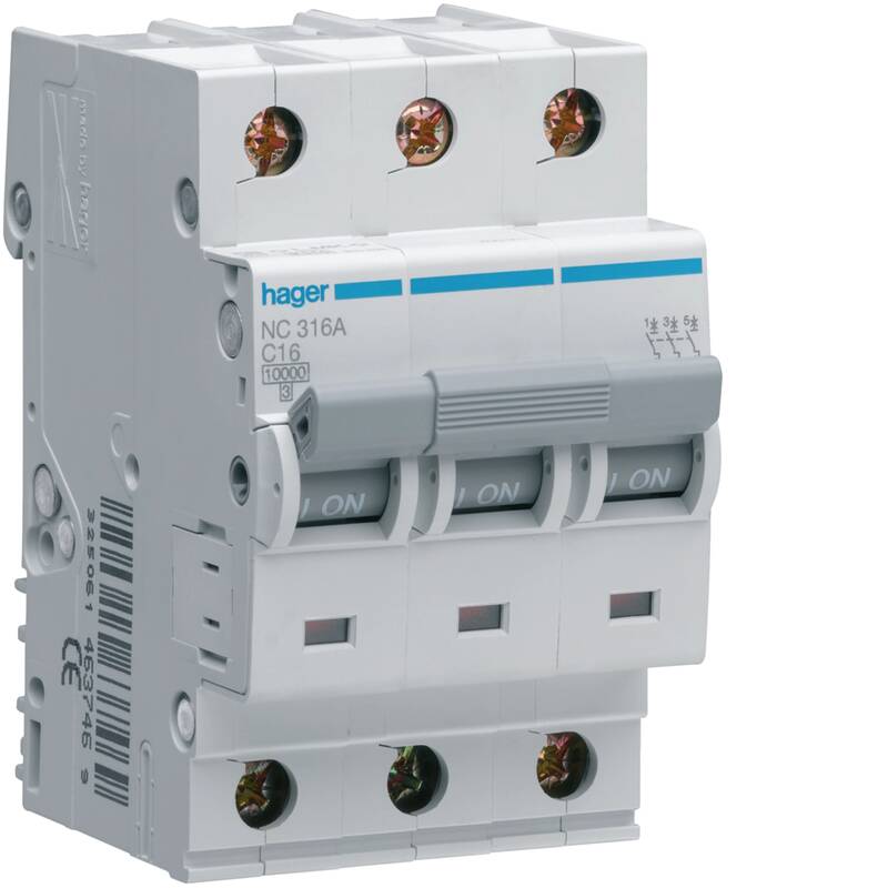 MCB 3P 10kA C-16A 3M
