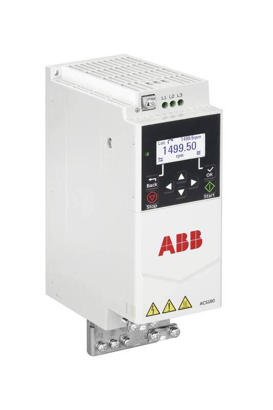 LV AC machinery drive module, IEC: Pn 2.2 kW, 5.6 A, 400 V, UL: Pld 3 Hp, 4.8 A, 460 V (ACS180-04S-05A6-4)