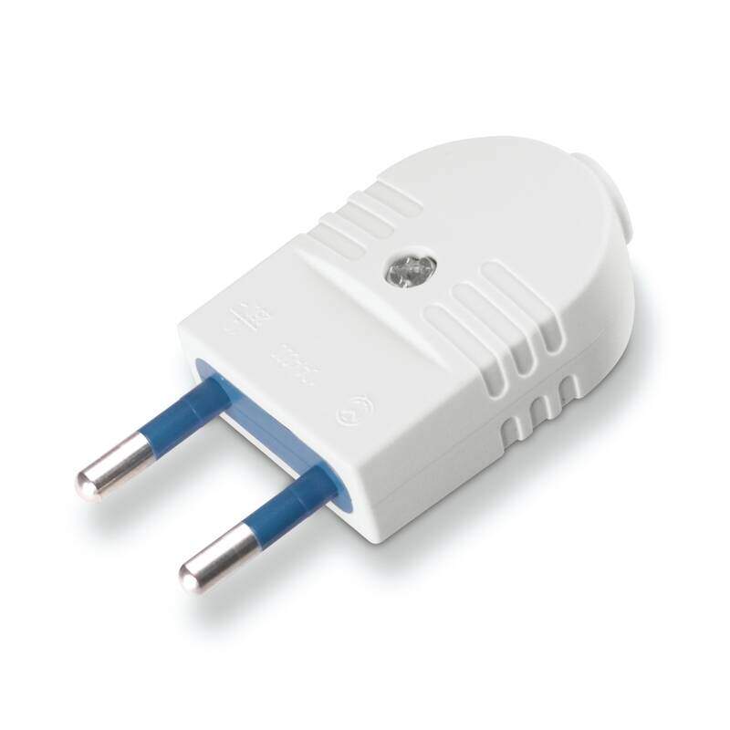 PLUG 2P 10A WHITE