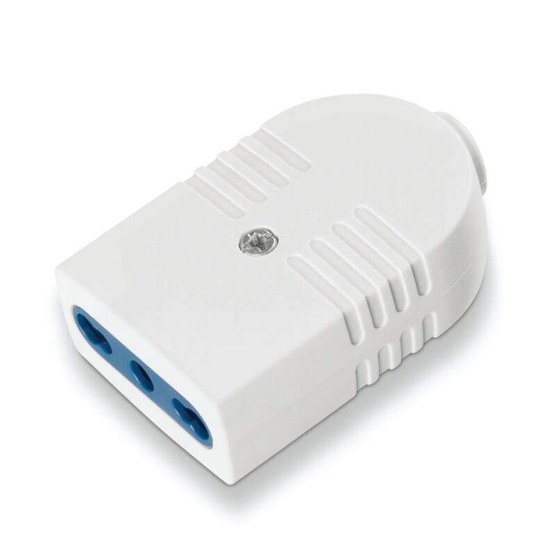 CONNECTOR 2P+E 16A BIV. WHITE