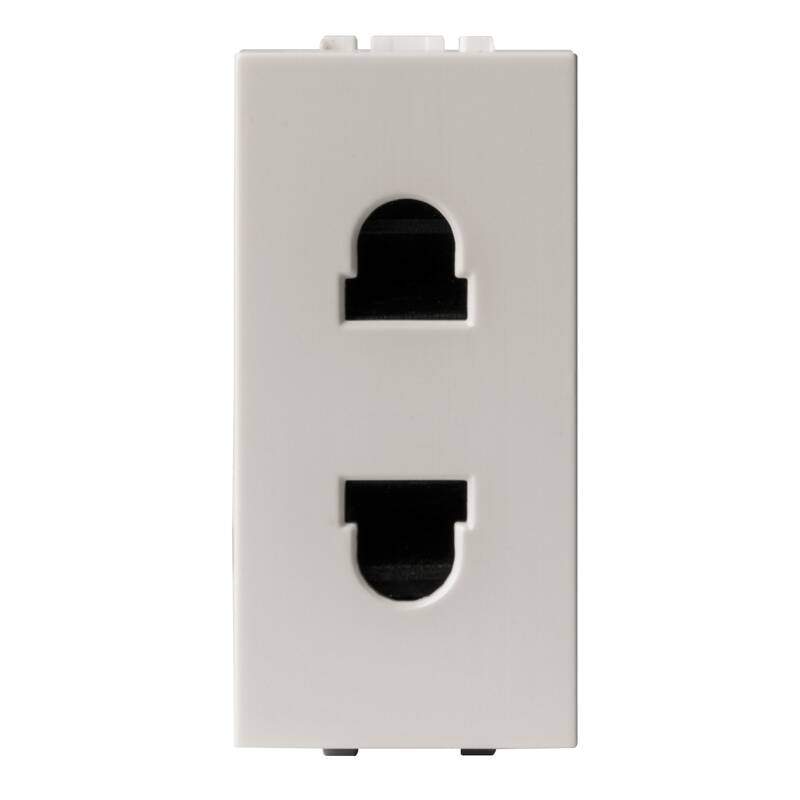 SOCKET EUROAMERICAN 2P 16A WHITE