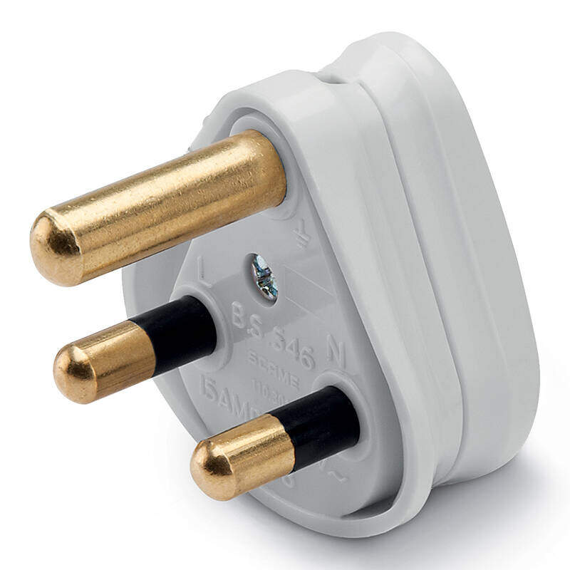 PLUG 2P+E 15A WHITE