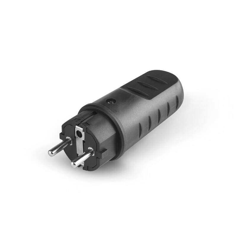 PLUG - 2P+E 16A FRENCH/GERMAN STANDARD PLUG BLACK
