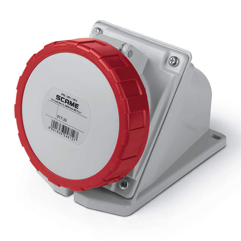 SURFACE MOUNTING SOCKET 32A 3P+E 6h 380-415V 50Hz 60Hz Screw terminals