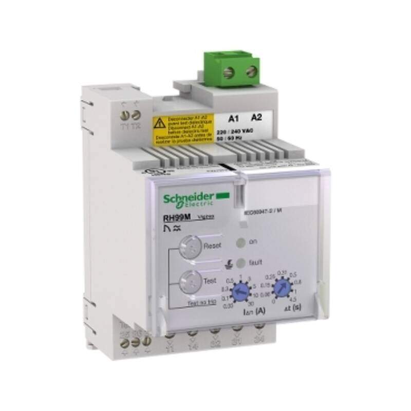 Earth-leakage relay RH99M with automatic reset - 0.03..30 A - 0..4.5 s - 130 V