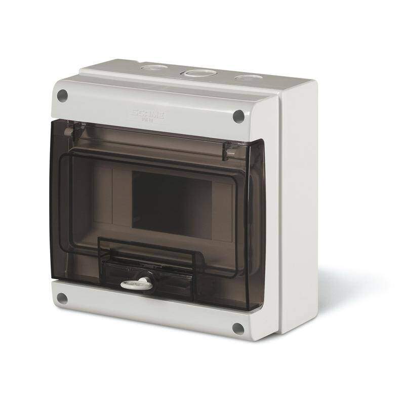 CONSUMER UNIT - IP66 SURFACE MOUNTING M190 8 MOD. 184x190x106mm GREY