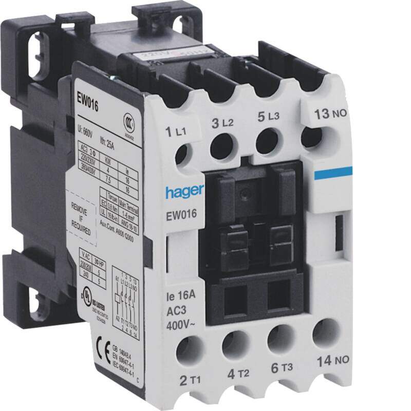 Industrial contactor 16A-AC3 / coil 230V AC 50 Hz EW016_J