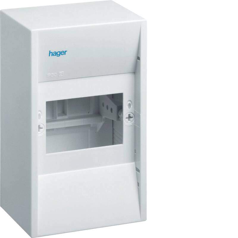 Mini-enclosure, gamma, 4 module, protect. class IP30, 1xPE
