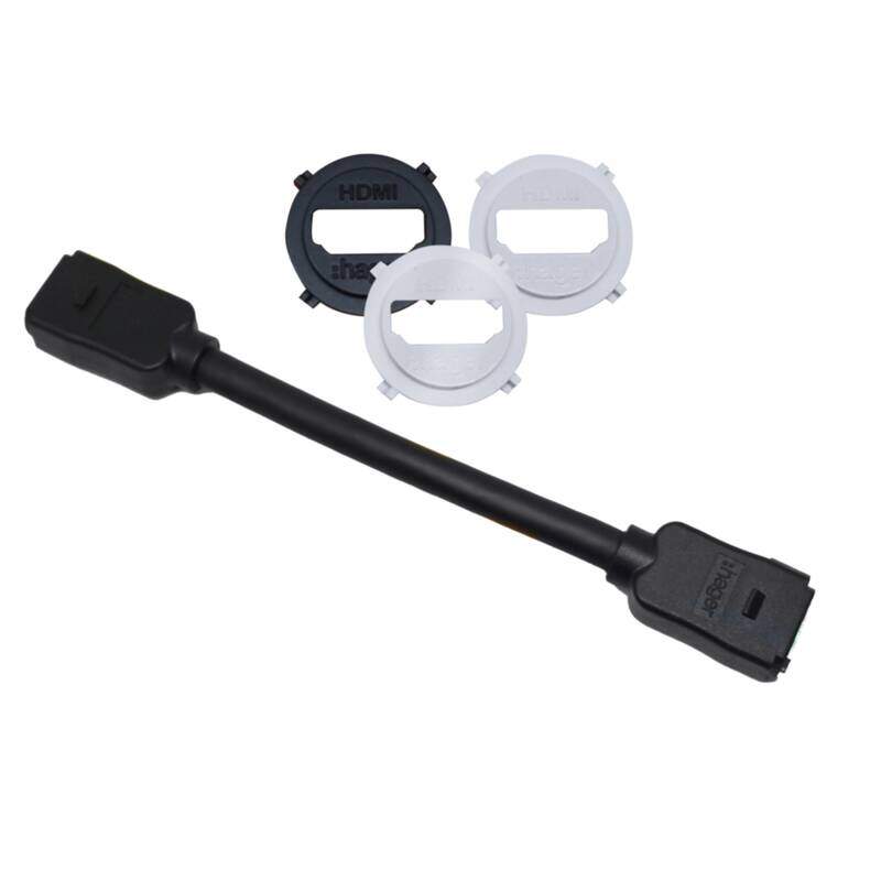 HDMI Rotoloc F/F, Plug-in, 150 mm Flexible Lead, IK07, White Matt