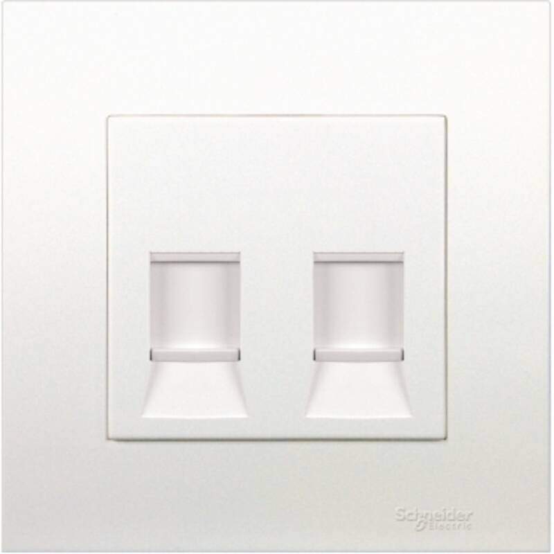 2 Gang Keystone Wallplate with Shutter