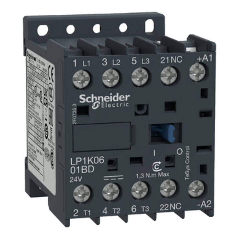 Contactor, TeSys K, 3P, AC-3, lt or eq to 440V, 12A, 1 NC aux, 24VDC coil