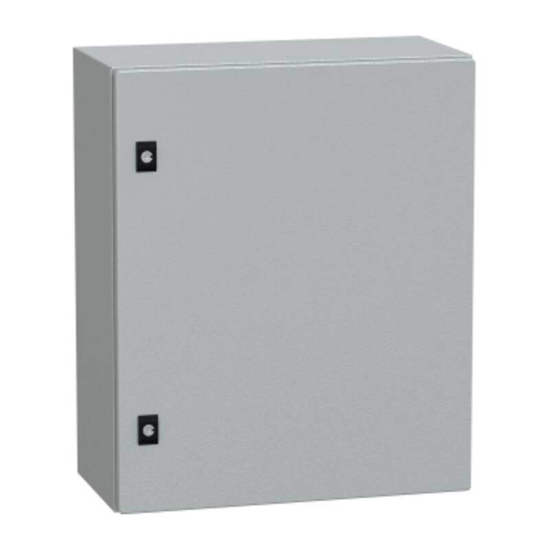 Spacial CRN plain door with mount.plate. H600xW500xD250 IP66 IK10 RAL7035..