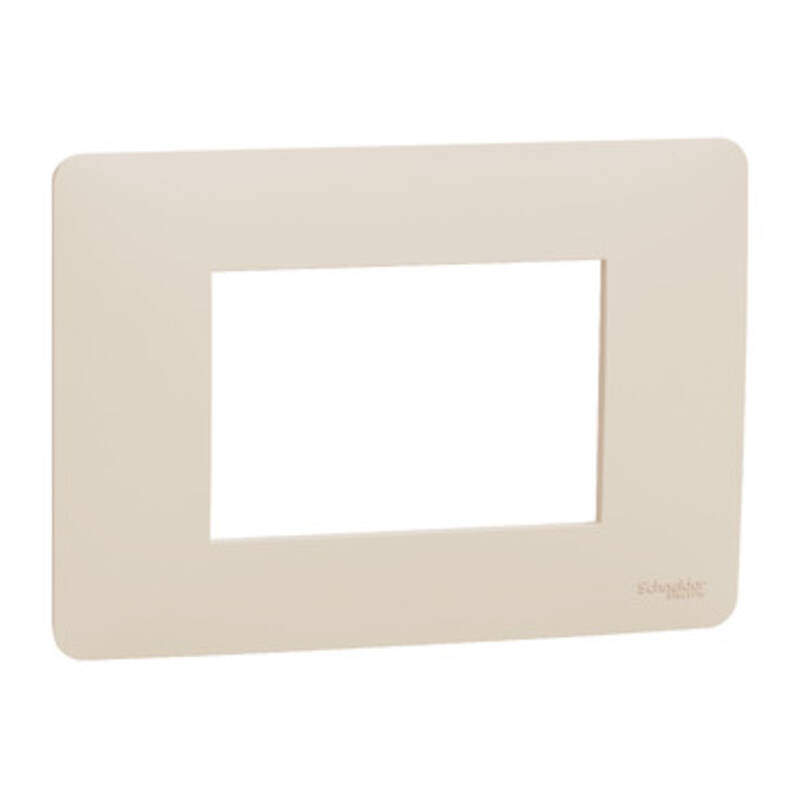 Cover frame, New Unica, 1 gang, 3 modules, beige