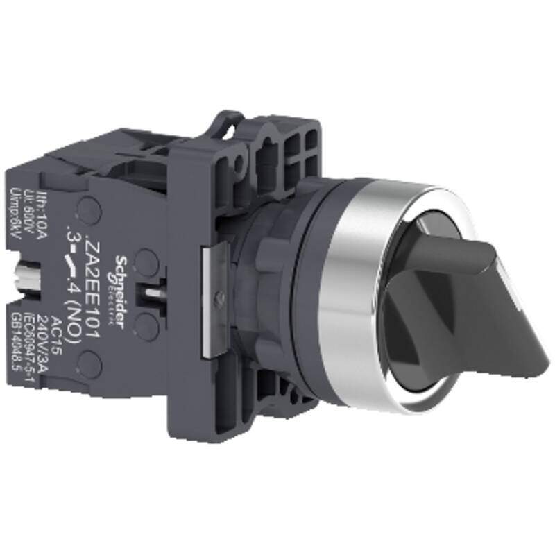 selector switch - Ø22 - standard handle - 3 positions - 2NO