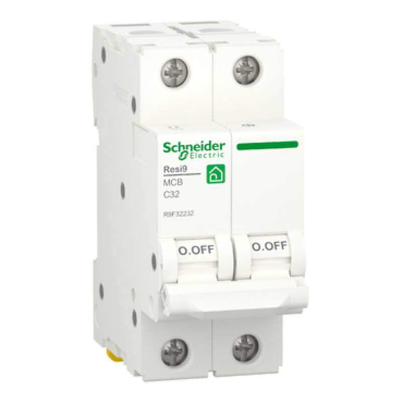 Miniature circuit breaker (MCB), Resi9, 2P, 32A, C curve, 4500A (IEC/EN 60898-1)