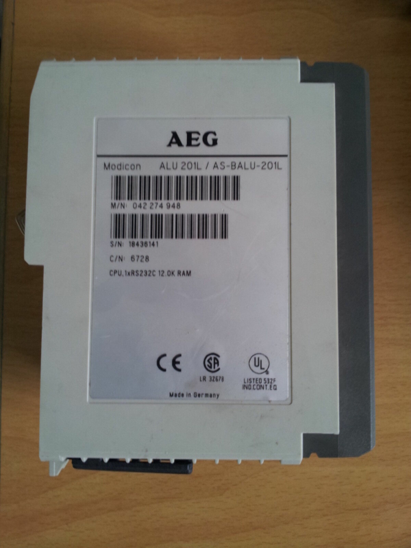 ALU201L AEG MODICON AS-BALU-201L CPU 1XRS232 12K RAM