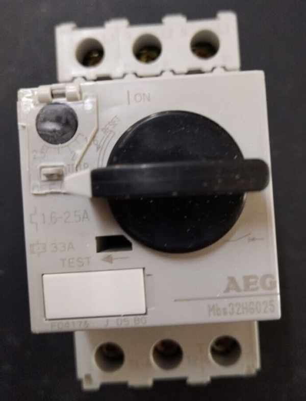 Mbs32HG025 AEG Motor Starter, Overload Setting 1.6-2.5A  UL Listed 107425 - Image 3
