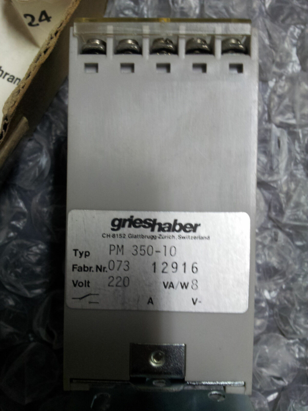 Grieshaber Counter Type PM 350-10 Fabr.Nr 073 12916 - Image 3