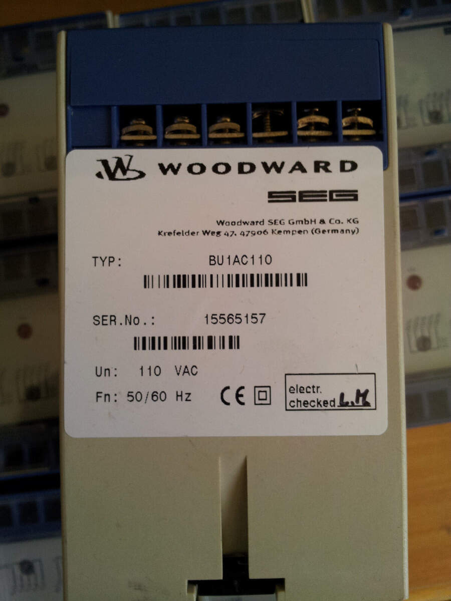 BU1-AC Woodward SEG OVER & UNDER Voltage Protection Type 110VAC 50/60Hz - Image 3